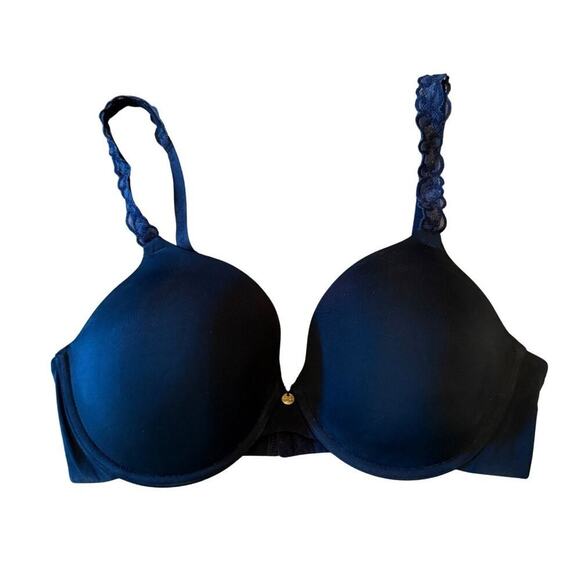 Natori Black Bra Size 34D Lightly Lined Lace Strap Underwire 792B2 - Picture 4 of 9